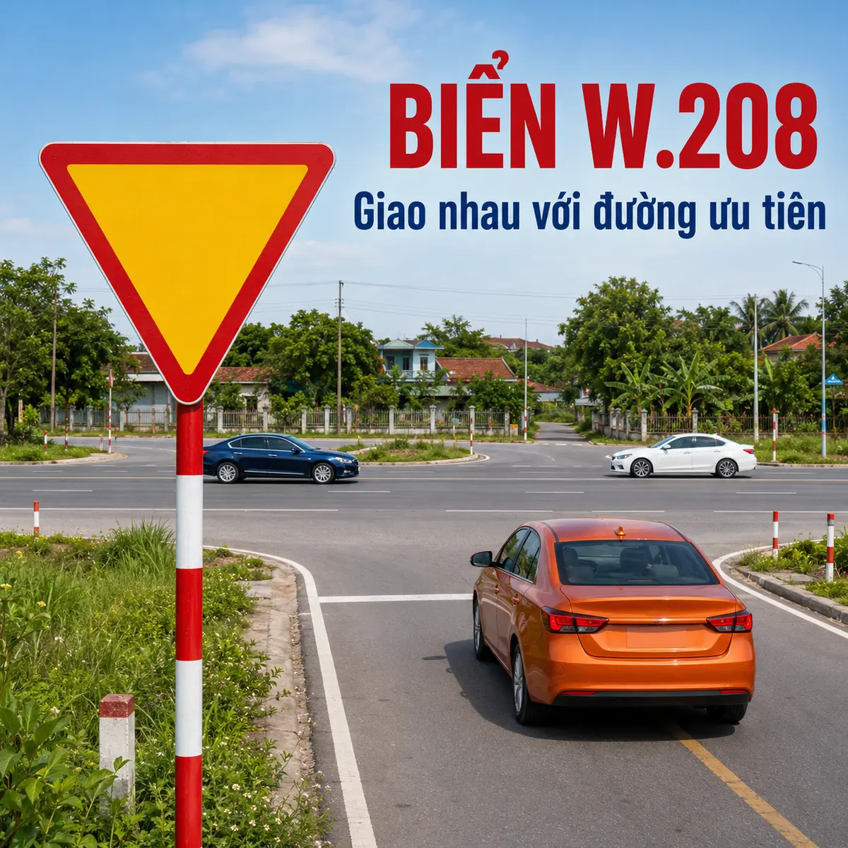 Biển Giao Nhau Với Đường Ưu Tiên W.208 Là Gì?