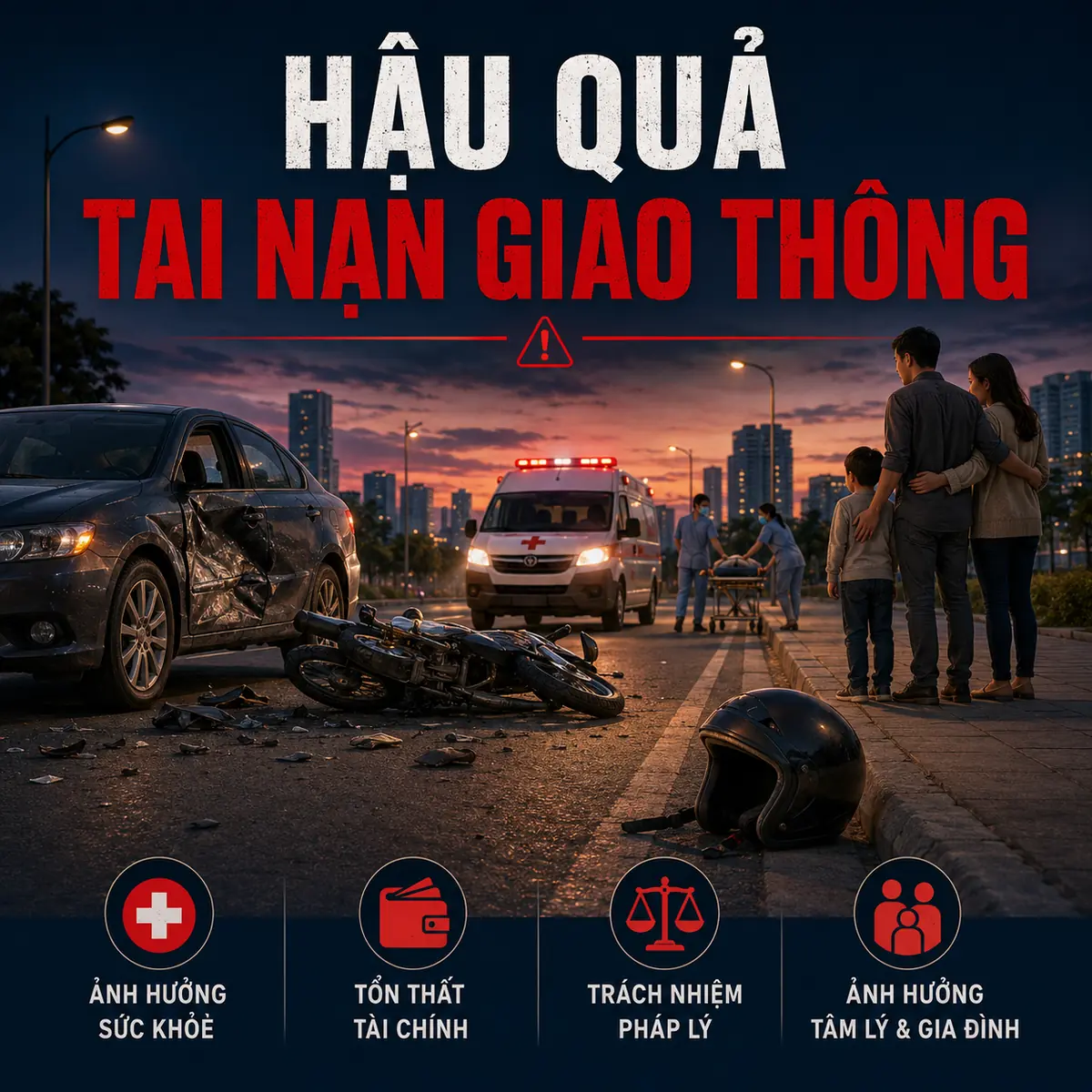 Hậu quả của tai nạn giao thông đối với bản thân, gia đình và xã hội
