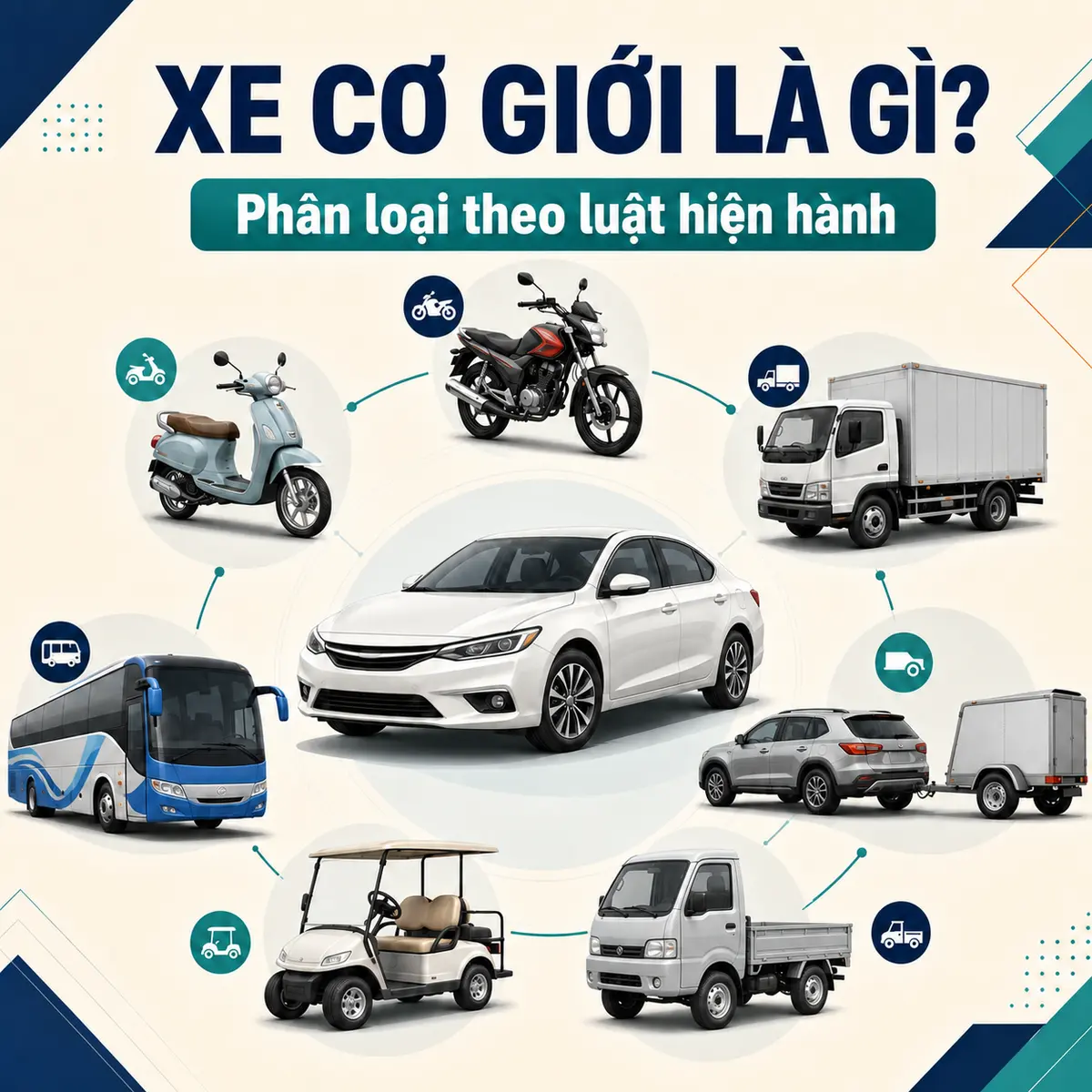 Xe cơ giới là gì? Gồm những xe nào theo luật mới 2026?