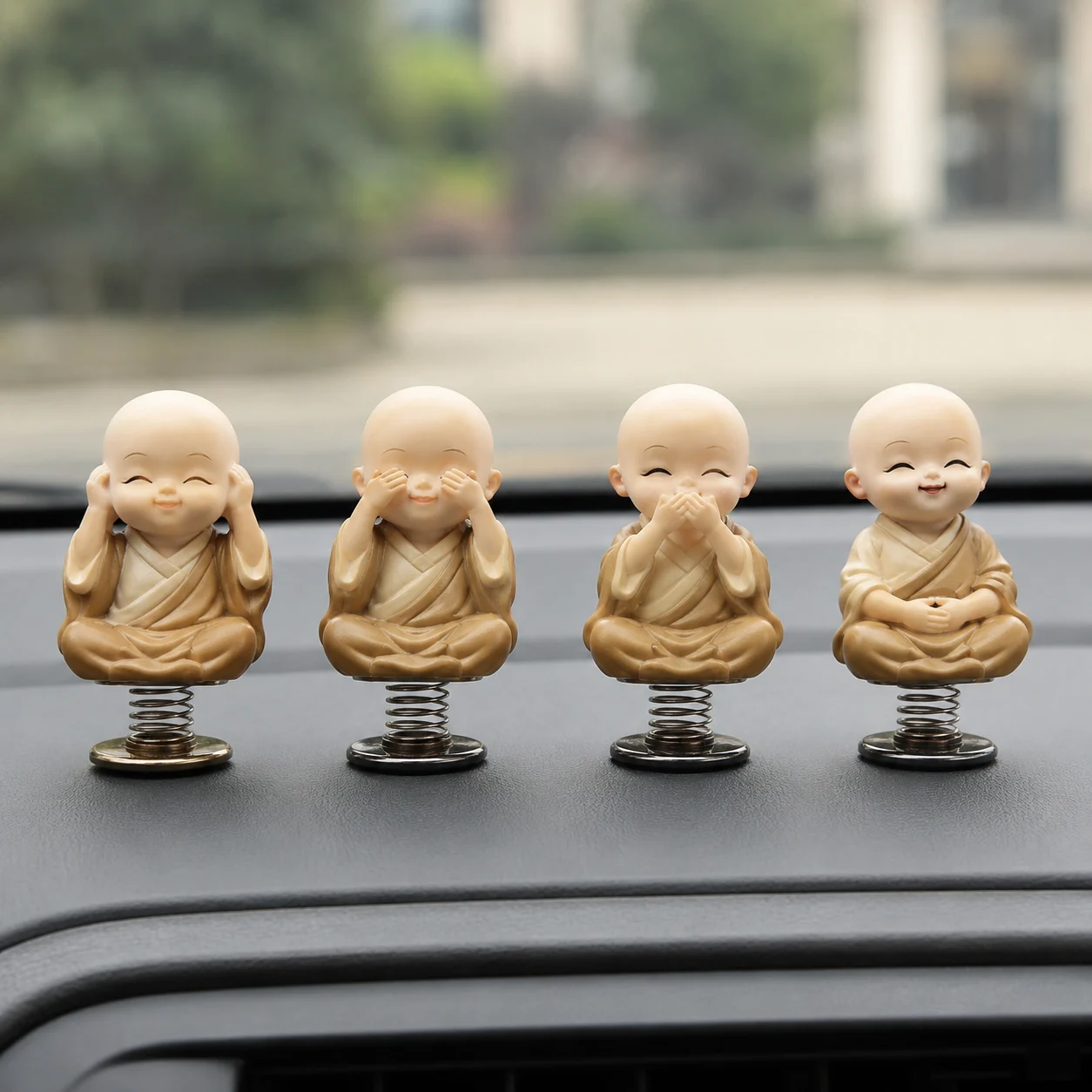Bộ Tượng Tứ Không Lò Xo Trang Trí Ô Tô