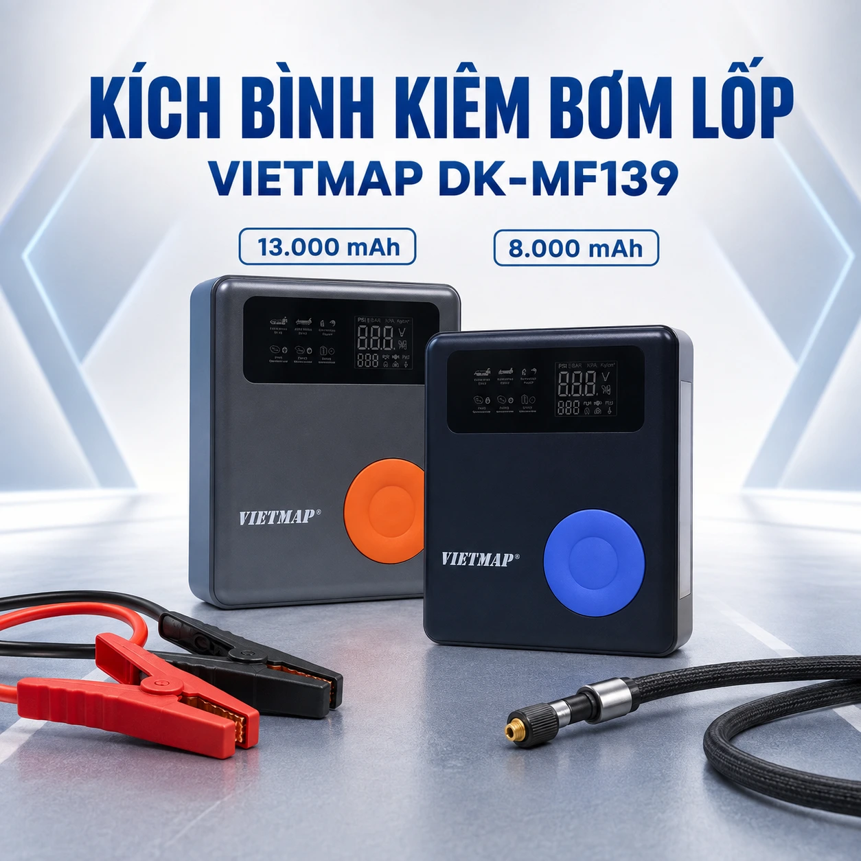 Kích Bình Kiêm Bơm Lốp Vietmap DK-MF139 5 Trong 1